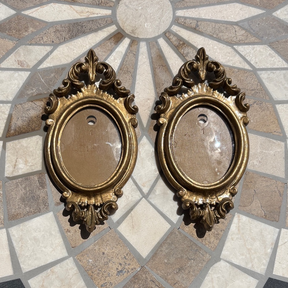Roberta Wood Baroque Style Gold Resin Wall Picture Frames - Made in Italy